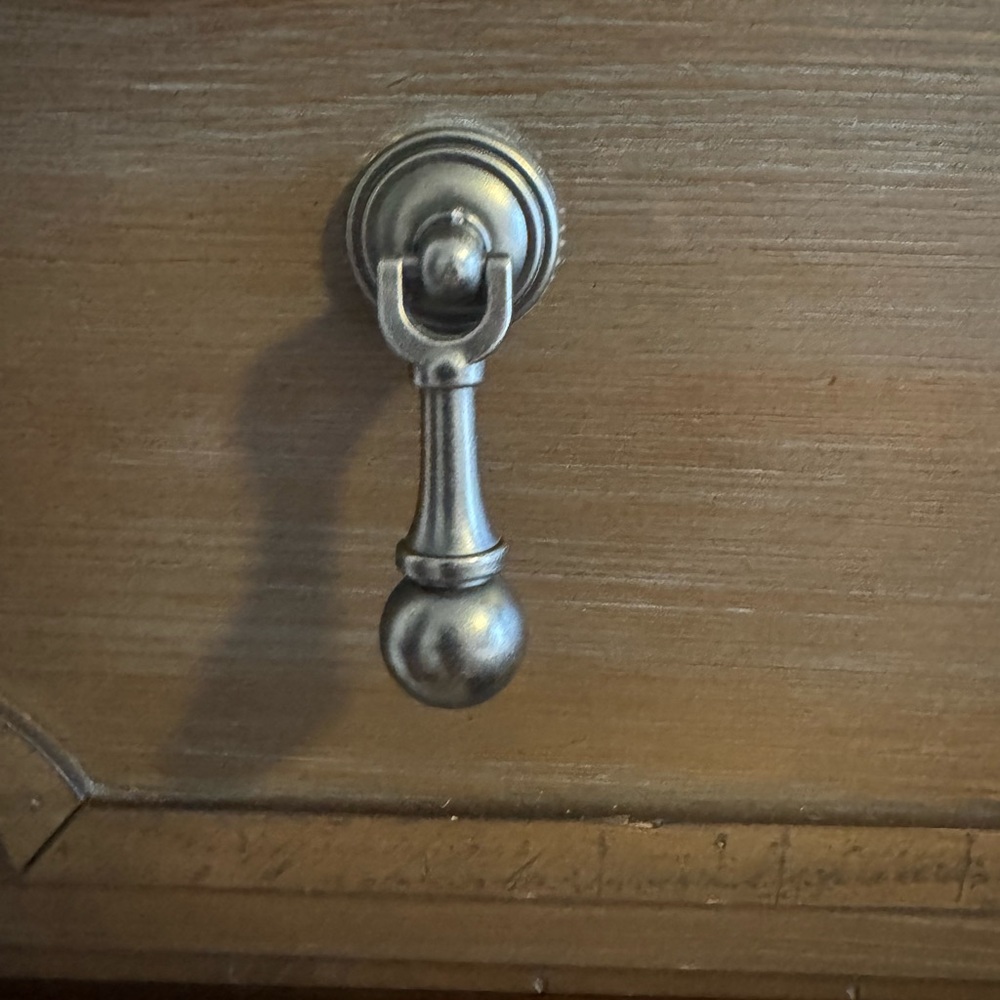 Lot of 7 Vintage Drop Bail Drawer Pulls Cabinet Hardware Antique Brass Style